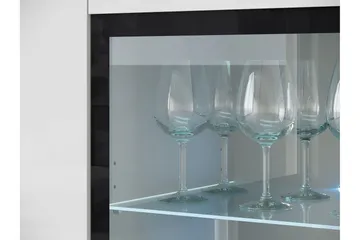 Sherie Vitrineskap 120x104 cm - Hvit - Oppbevaring - Skap - Vitrineskap