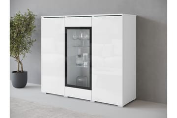 Sherie Vitrineskap 120x104 cm - Hvit - Oppbevaring - Skap - Vitrineskap