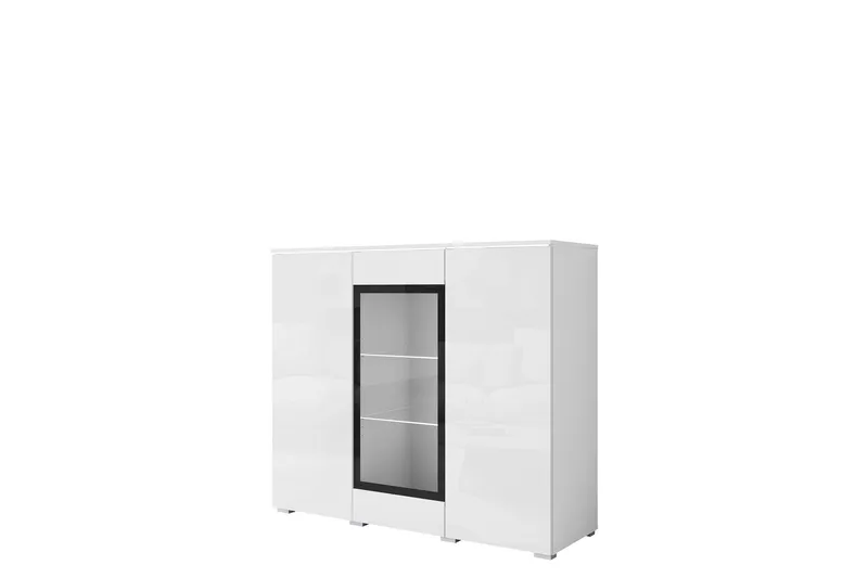 Sherie Vitrineskap 120x104 cm, Hvit