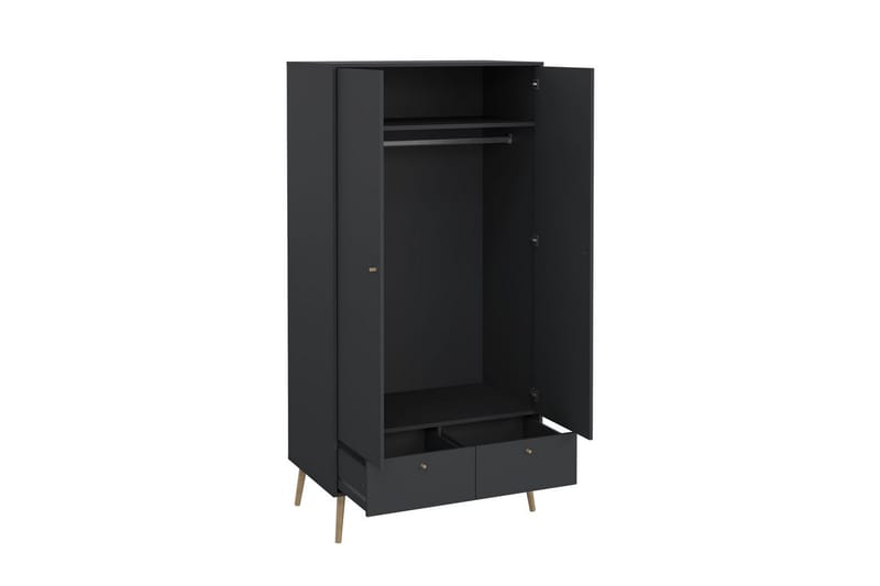 Shinta Garderobskap 99x200 cm - Grå - Oppbevaring - Skap - Oppbevaringsskap