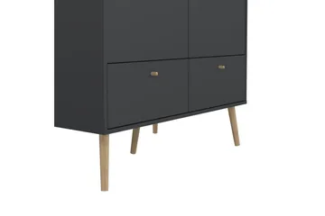 Shinta Garderobskap 99x200 cm - Grå - Oppbevaring - Skap - Oppbevaringsskap