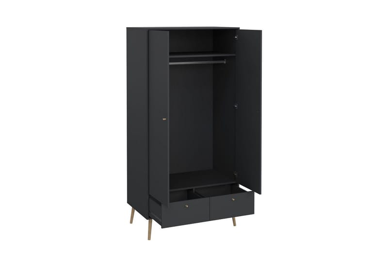 Shinta Garderobskap 99x200 cm - Grå - Oppbevaring - Skap - Oppbevaringsskap