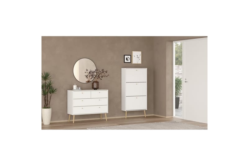 Shinta Skoskap 70 cm - Hvit - Oppbevaring - Skap - Oppbevaringsskap