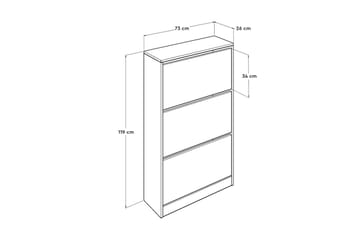 Shoe Cabinet Hvit - Hvit - Oppbevaring - Skap - Oppbevaringsskap