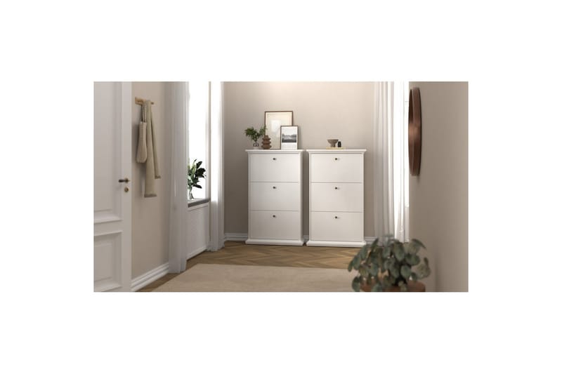 Shoiba Skoskap 78 cm - Hvit - Oppbevaring - Skap - Oppbevaringsskap