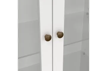 Shoiba Vitrineskap 96x201 cm - Hvit - Oppbevaring - Skap - Vitrineskap