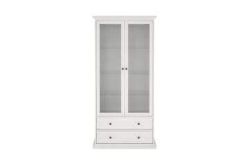 Shoiba Vitrineskap 96x201 cm - Hvit - Oppbevaring - Skap - Vitrineskap