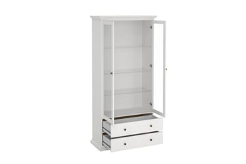Shoiba Vitrineskap 96x201 cm - Hvit - Oppbevaring - Skap - Vitrineskap