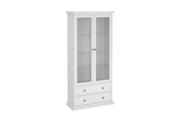 Shoiba Vitrineskap 96x201 cm - Hvit - Oppbevaring - Skap - Vitrineskap