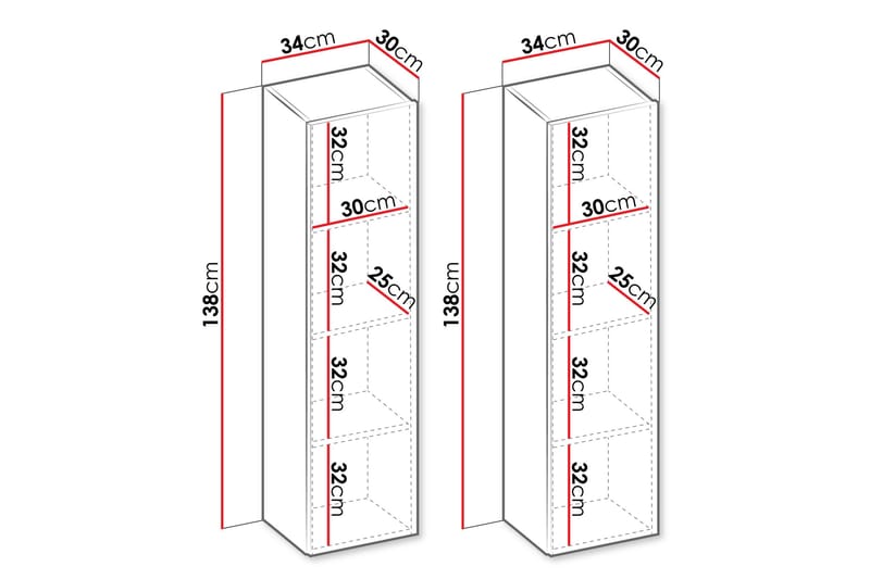 Sigma Highboard - Beige - Oppbevaring - Skap - Oppbevaringsskap