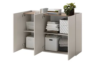 Sigma Highboard - Lys Grå/Beige - Oppbevaring - Skap - Oppbevaringsskap