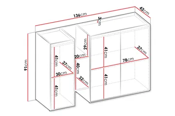 Sigma Highboard - Lys Grå/Beige - Oppbevaring - Skap - Oppbevaringsskap