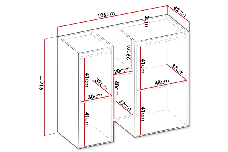 Sigma Highboard - Svart - Oppbevaring - Skap - Oppbevaringsskap