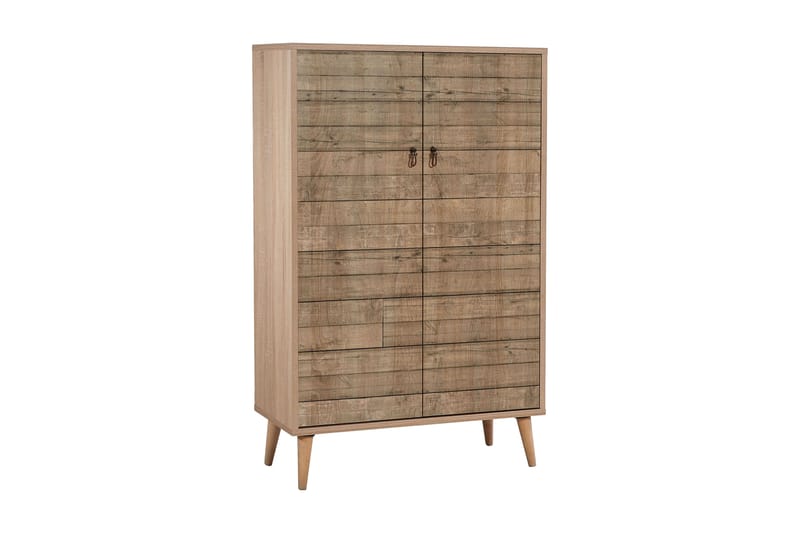 Skap Dirk 80 cm Trepanel - Brun - Oppbevaringsskap