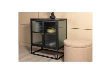 Skap Garis Lav Svart - Oppbevaring - Skap - Vitrineskap