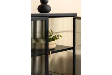 Skap Garis Lav Svart - Oppbevaring - Skap - Vitrineskap