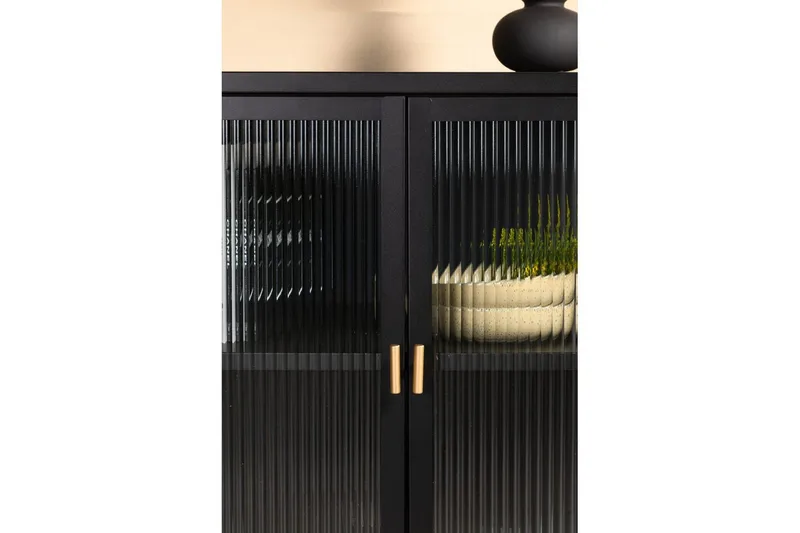 Skap Garis Lav Svart - Oppbevaring - Skap - Vitrineskap