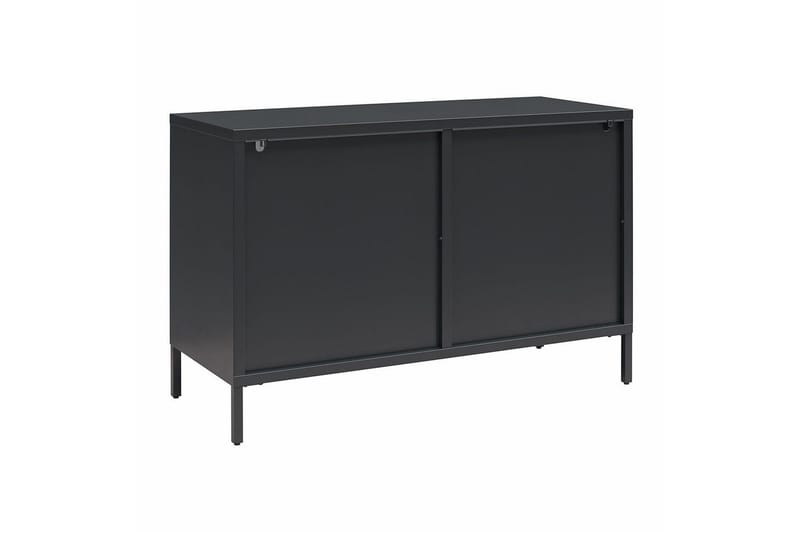 Skap Luna 100x40x64 cm, Svart - 100x40x64 cm, Svart - Oppbevaring - Skap - Vitrineskap
