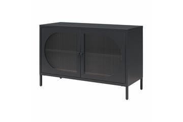 Skap Luna 100x40x64 cm, Svart - 100x40x64 cm, Svart - Oppbevaring - Skap - Vitrineskap