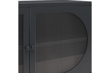 Skap Luna 100x40x64 cm, Svart - 100x40x64 cm, Svart - Oppbevaring - Skap - Vitrineskap