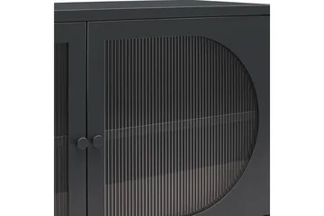 Skap Luna 100x40x64 cm, Svart - 100x40x64 cm, Svart - Oppbevaring - Skap - Vitrineskap