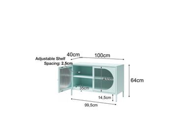 Skap Luna 100x40x64 cm, Svart - 100x40x64 cm, Svart - Oppbevaring - Skap - Oppbevaringsskap - Sikkerhetsskap - Medisinskap