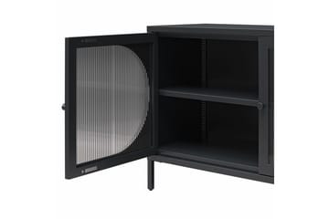 Skap Luna 100x40x64 cm, Svart - 100x40x64 cm, Svart - Oppbevaring - Skap - Vitrineskap