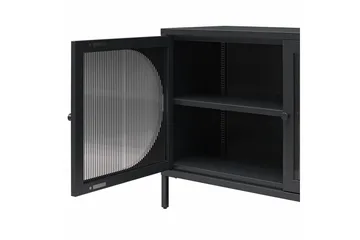 Skap Luna 100x40x64 cm, Svart - 100x40x64 cm, Svart - Oppbevaring - Skap - Vitrineskap