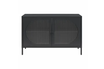 Skap Luna 100x40x64 cm, Svart - 100x40x64 cm, Svart - Oppbevaring - Skap - Vitrineskap
