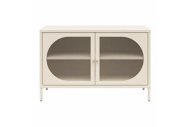 Skap Luna 100x40x64 cm, Pergament - 100x40x64 cm, Pergament - Oppbevaring - Skap - Vitrineskap