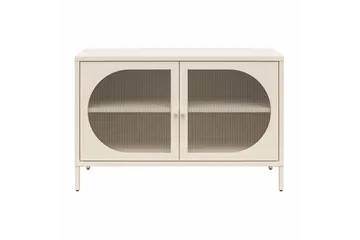 Skap Luna 100x40x64 cm, Pergament - 100x40x64 cm, Pergament - Oppbevaring - Skap - Vitrineskap