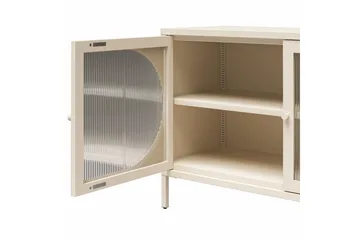 Skap Luna 100x40x64 cm, Pergament - 100x40x64 cm, Pergament - Oppbevaring - Skap - Vitrineskap