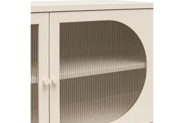 Skap Luna 100x40x64 cm, Pergament - 100x40x64 cm, Pergament - Oppbevaring - Skap - Vitrineskap