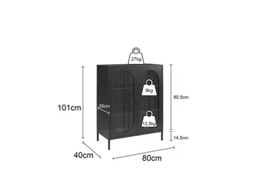 Skap Luna 80x40x102 cm, Himmelblå - 80x40x102 cm, Himmelblå - Oppbevaring - Skap - Oppbevaringsskap - Sikkerhetsskap - Medisinskap