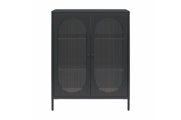 Skap Luna 80x40x102 cm, Svart - 80x40x102 cm, Svart - Oppbevaring - Skap - Vitrineskap