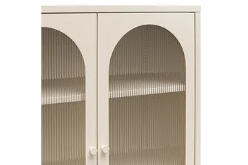 Skap Luna 80x40x102 cm, Pergament - 80x40x102 cm, Pergament - Oppbevaring - Skap - Vitrineskap