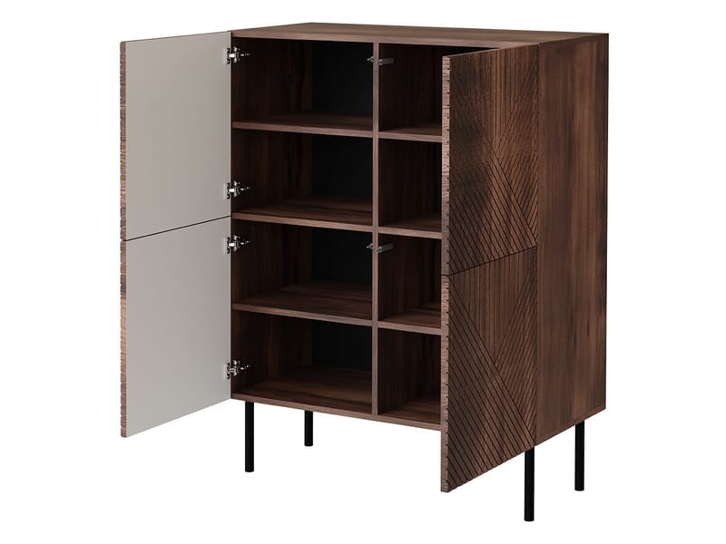 skap NO_BRAND Kommode ART DECO 4D beige - Oppbevaring - Skap - Oppbevaringsskap