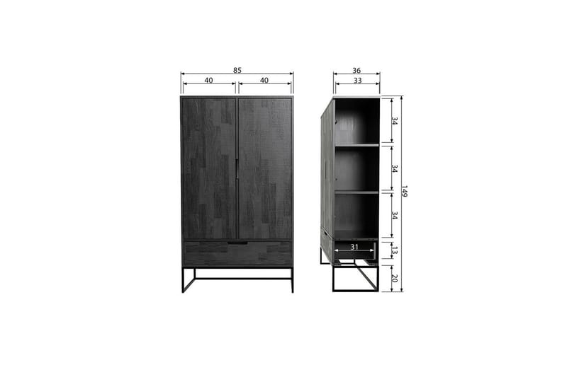 Skap Silas 2-Dører - Beige - Oppbevaring - Skap - Oppbevaringsskap