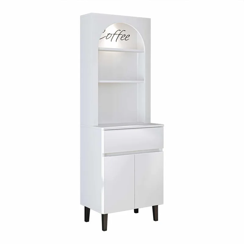 Skap til kaffebar Kalune Design Ledli (60 x 179 x 41,8 cm) Hvit
