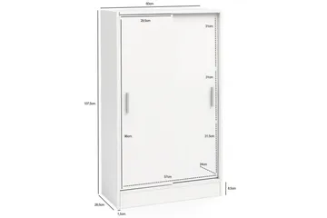 Skjenk Wohnling Melaminbelagt MDF Skyvedører Moderne - Oppbevaring - Skap - Oppbevaringsskap