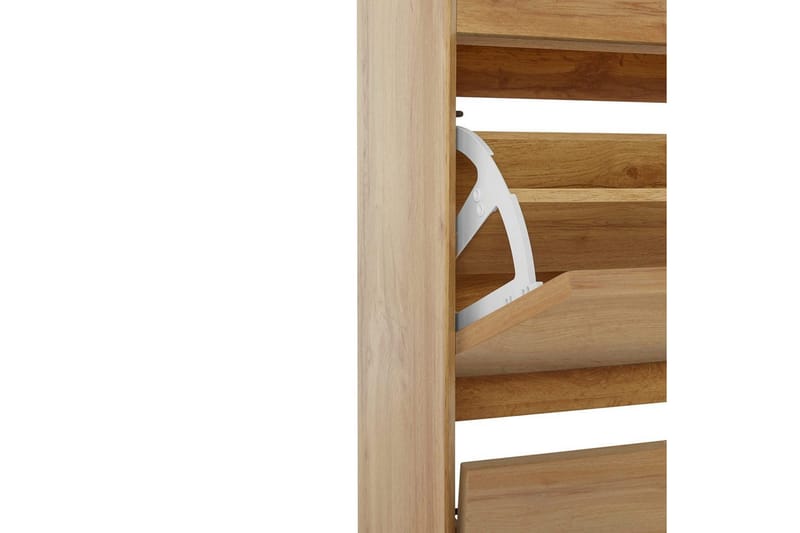 Skoplagring Ezra 3 klaffer 60x24x125 cm, Wotan eik - 60x24x125 cm, Wotan eik - Oppbevaring - Skap - Oppbevaringsskap