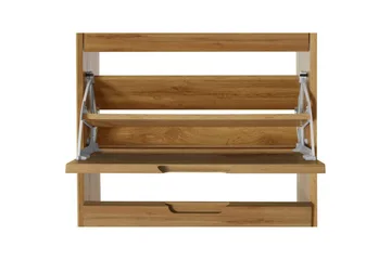 Skoplagring Ezra 3 klaffer 60x24x125 cm, Wotan eik - 60x24x125 cm, Wotan eik - Oppbevaring - Skap - Oppbevaringsskap