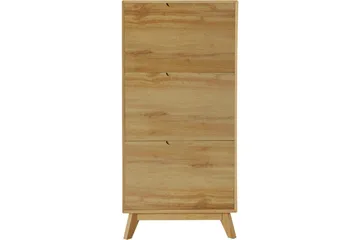 Skoplagring Ezra 3 klaffer 60x24x125 cm, Wotan eik - 60x24x125 cm, Wotan eik - Oppbevaring - Skap - Oppbevaringsskap