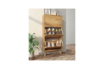 Skoplagring Ezra 3 klaffer 60x24x125 cm, Wotan eik - 60x24x125 cm, Wotan eik - Oppbevaring - Skap - Oppbevaringsskap