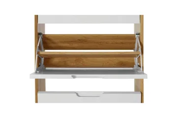 Skoplagring Ezra 3 klaffer 60x24x125 cm, Wotan eik/hvit - 60x24x125 cm, Wotan eik/hvit - Oppbevaring - Skap - Oppbevaringsskap