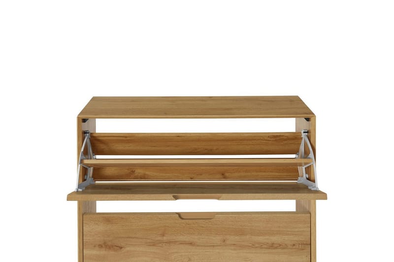 Skoplagring Ezra 3 klaffer 89x24x125 cm, Wotan eik - 89x24x125 cm, Wotan eik - Oppbevaring - Skap - Oppbevaringsskap