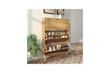 Skoplagring Ezra 3 klaffer 89x24x125 cm, Wotan eik - 89x24x125 cm, Wotan eik - Oppbevaring - Skap - Oppbevaringsskap