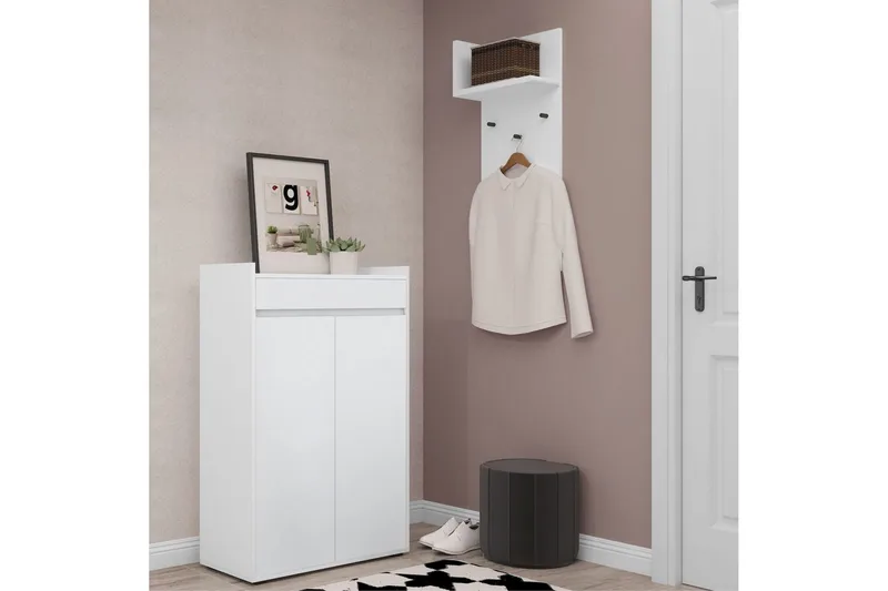 Skoplagring Kosmo Hvit - Hvit - Oppbevaring - Skap - Oppbevaringsskap