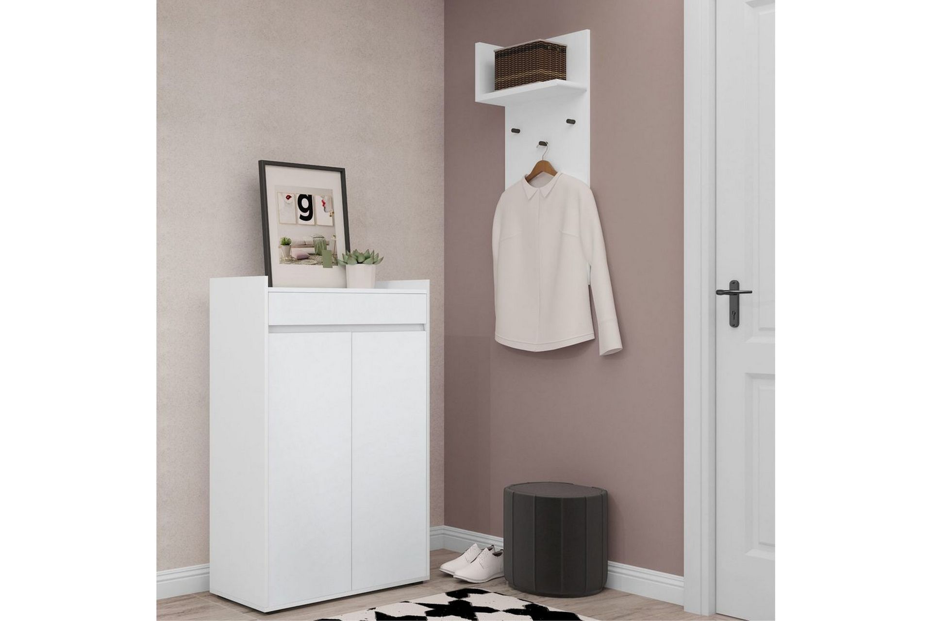 Skoplagring Kosmo Hvit - Hvit - Oppbevaring - Skap - Oppbevaringsskap