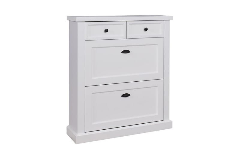 Skoskap Galinero Gal 97,5x110x27,5 cm med 2 Luker + 2 Skuffe - Hvit - Skoskap - Entreoppbevaring - Oppbevaringsskap